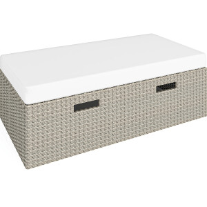 Lounge-Set Sitzgruppe Terrassenmöbel-Set Bostonia 4-tlg. Polyrattan Hellbraun