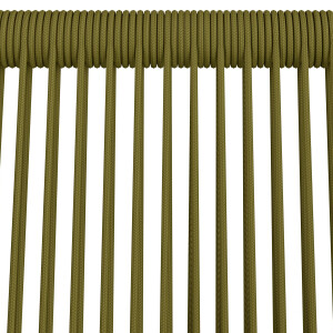 Lounge-Set Sitzgarnitur mit Esstisch Scafford 4-teilig mit Seilbespannung Oliv