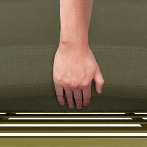 Lounge-Set Sitzgarnitur mit Esstisch Scafford 4-teilig mit Seilbespannung Oliv