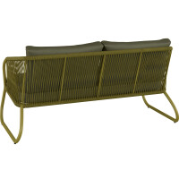 Lounge-Set Sitzgarnitur mit Esstisch Scafford 4-teilig mit Seilbespannung Oliv