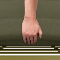 Lounge-Set Sitzgarnitur mit Esstisch Scafford 4-teilig mit Seilbespannung Oliv