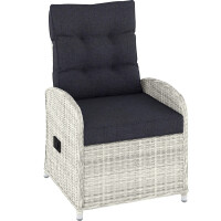 Lounge-Set mit Esstisch Kalgan 6-teilig Wicker Eisgrau Anthr