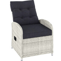Lounge-Set mit Esstisch Kalgan 6-teilig Wicker Eisgrau Anthr