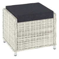 Lounge-Set mit Esstisch Kalgan 6-teilig Wicker Eisgrau Anthr