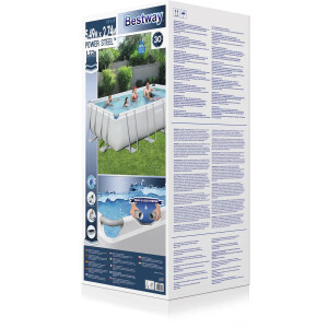 Bestway Stahlrahmenpool-Set Power Steel 549 cm x 274 cm x 122 cm Rechteckig