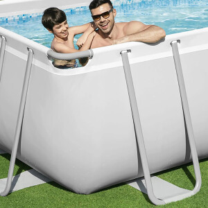 Bestway Stahlrahmenpool-Set Power Steel 549 cm x 274 cm x 122 cm Rechteckig