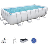 Bestway Stahlrahmenpool-Set Power Steel 549 cm x 274 cm x 122 cm Rechteckig