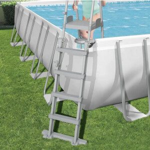 Bestway Power Stahl-Rechteck Rahmenpool Aufstellpool GS 956 x 488 x 132 cm