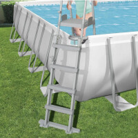 Bestway Power Stahl-Rechteck Rahmenpool Aufstellpool GS 956 x 488 x 132 cm