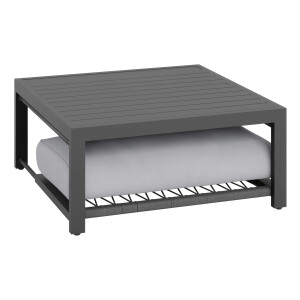 Lounge-Set Outdoor-Lounge Sitzlounge Willa 4-teilig aus Aluminium Anthrazit