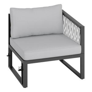 Lounge-Set Outdoor-Lounge Sitzlounge Willa 4-teilig aus Aluminium Anthrazit
