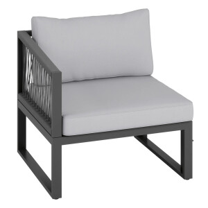 Lounge-Set Outdoor-Lounge Sitzlounge Willa 4-teilig aus Aluminium Anthrazit