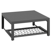 Lounge-Set Outdoor-Lounge Sitzlounge Willa 4-teilig aus Aluminium Anthrazit