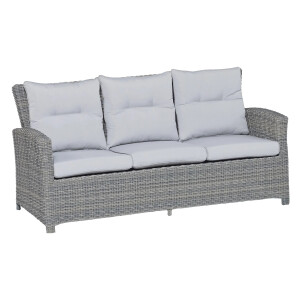 Lounge-Set Sitzlounge mit Esstisch Vermont 6-teilig aus Polyrattan Wave Cliff