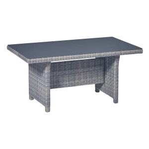 Lounge-Set Sitzlounge mit Esstisch Vermont 6-teilig aus Polyrattan Wave Cliff