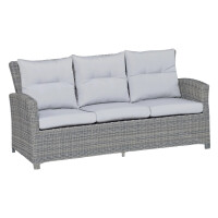 Lounge-Set Sitzlounge mit Esstisch Vermont 6-teilig aus Polyrattan Wave Cliff