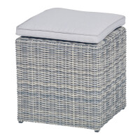 Lounge-Set Sitzlounge mit Esstisch Vermont 6-teilig aus Polyrattan Wave Cliff