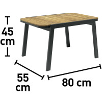 Lounge-Set Sitzgarnitur Garten-Lounge Olary 4-teilig Akazienholz Schwarz
