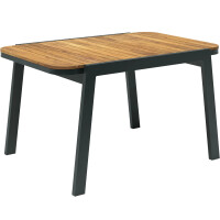 Lounge-Set Sitzgarnitur Garten-Lounge Olary 4-teilig Akazienholz Schwarz