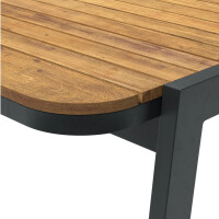 Lounge-Set Sitzgarnitur Garten-Lounge Olary 4-teilig Akazienholz Schwarz