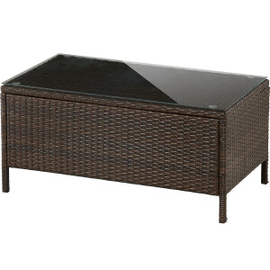 Gartenmöbel-Set Terrassenmöbel-Set Sitzgarnitur Canera 4-teilig Polyrattan Braun