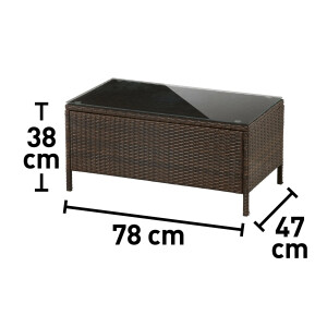 Gartenmöbel-Set Terrassenmöbel-Set Sitzgarnitur Canera 4-teilig Polyrattan Braun