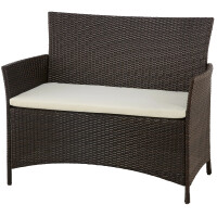 Gartenmöbel-Set Terrassenmöbel-Set Sitzgarnitur Canera 4-teilig Polyrattan Braun