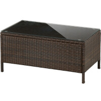 Gartenmöbel-Set Terrassenmöbel-Set Sitzgarnitur Canera 4-teilig Polyrattan Braun