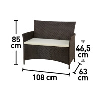 Gartenmöbel-Set Terrassenmöbel-Set Sitzgarnitur Canera 4-teilig Polyrattan Braun