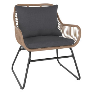 Balkonmöbel-Set Balkonmöbelgarnitur Balkonset Willmar 3-teilig Polyrattan Beige