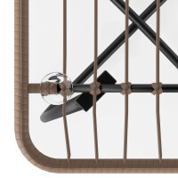 Balkonmöbel-Set Balkonmöbelgarnitur Balkonset Willmar 3-teilig Polyrattan Beige