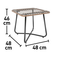 Balkonmöbel-Set Balkonmöbelgarnitur Balkonset Willmar 3-teilig Polyrattan Beige