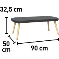 Lounge-Set Gartenlounge Gartenset Set Edna 4-teilig Seilbespannung Anthrazit