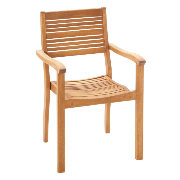 Stapelstuhl Stuhl Sessel Gartenstuhl mit Armlehnen Chelsea aus Holz FSC®