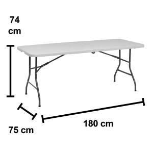 Bierzeltgarnitur Biertischgarnitur Bierbank 3 tlg. Klappbar aus Kunststoff 180cm