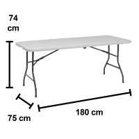 Bierzeltgarnitur Biertischgarnitur Bierbank 3 tlg. Klappbar aus Kunststoff 180cm