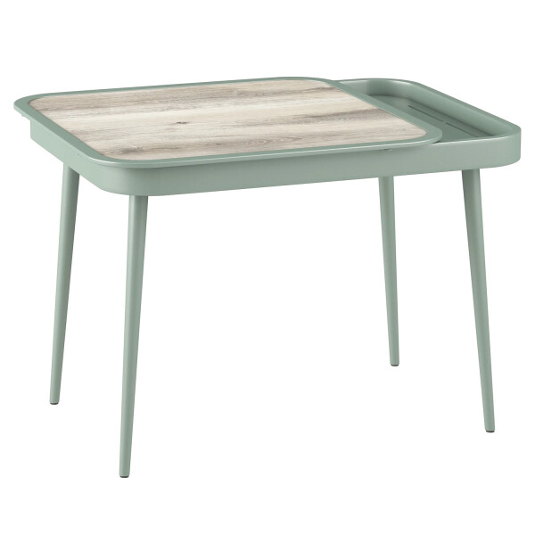 Balkontisch Terrassentisch Gartentisch Outdoortisch Paita 65 cm x 89,5 cm Grün