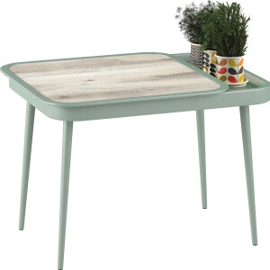 Balkontisch Terrassentisch Gartentisch Outdoortisch Paita 65 cm x 89,5 cm Grün