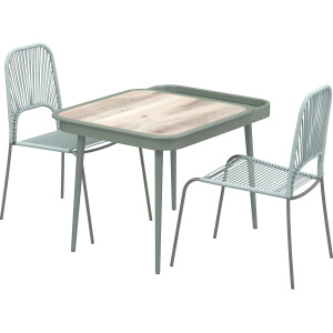 Balkontisch Terrassentisch Gartentisch Outdoortisch Paita 65 cm x 89,5 cm Grün
