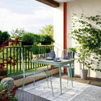 Balkontisch Terrassentisch Gartentisch Outdoortisch Paita 65 cm x 89,5 cm Grün