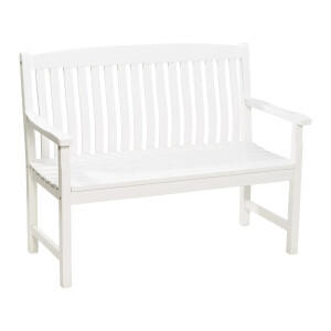 Gartenbank Holzbank Sitzbank Bank Glendale FSC 2-Sitzer weiß 93 x 120 x 60 cm