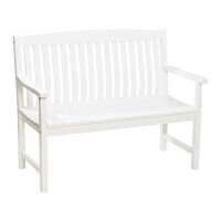 Gartenbank Holzbank Sitzbank Bank Glendale FSC 2-Sitzer weiß 93 x 120 x 60 cm