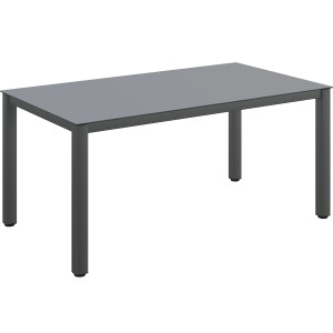 Sitzgruppe Gartenlounge Gartenmöbel Gartenset Vigo 5-tlg. Aluminium Grau-Schwarz