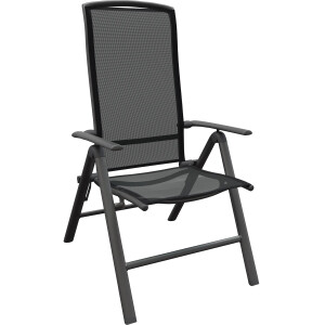 Sitzgruppe Gartenlounge Gartenmöbel Gartenset Vigo 5-tlg. Aluminium Grau-Schwarz