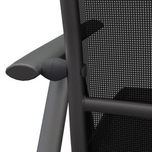 Sitzgruppe Gartenlounge Gartenmöbel Gartenset Vigo 5-tlg. Aluminium Grau-Schwarz