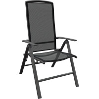 Sitzgruppe Gartenlounge Gartenmöbel Gartenset Vigo 5-tlg. Aluminium Grau-Schwarz