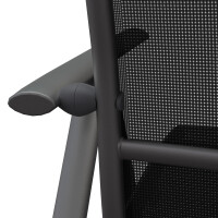 Sitzgruppe Gartenlounge Gartenmöbel Gartenset Vigo 5-tlg. Aluminium Grau-Schwarz