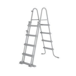 Bestway Stahlrahmenpool Set Power Steel Swim Vista Ø 488 cm x 122 cm Rund Grau