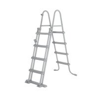 Bestway Stahlrahmenpool Set Power Steel Swim Vista Ø 488 cm x 122 cm Rund Grau