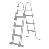 Bestway Stahlrahmenpool Set Power Steel Swim Vista 488 x 305 x 107 cm Oval Grau